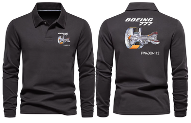 BOEING 777 LONG SLEEVE POLO